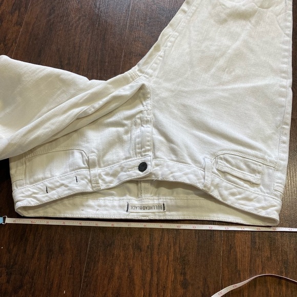 11 BULLHEAD black DENIM LEGGINGS white denim jeans tapered GUC *as is - Picture 6 of 16